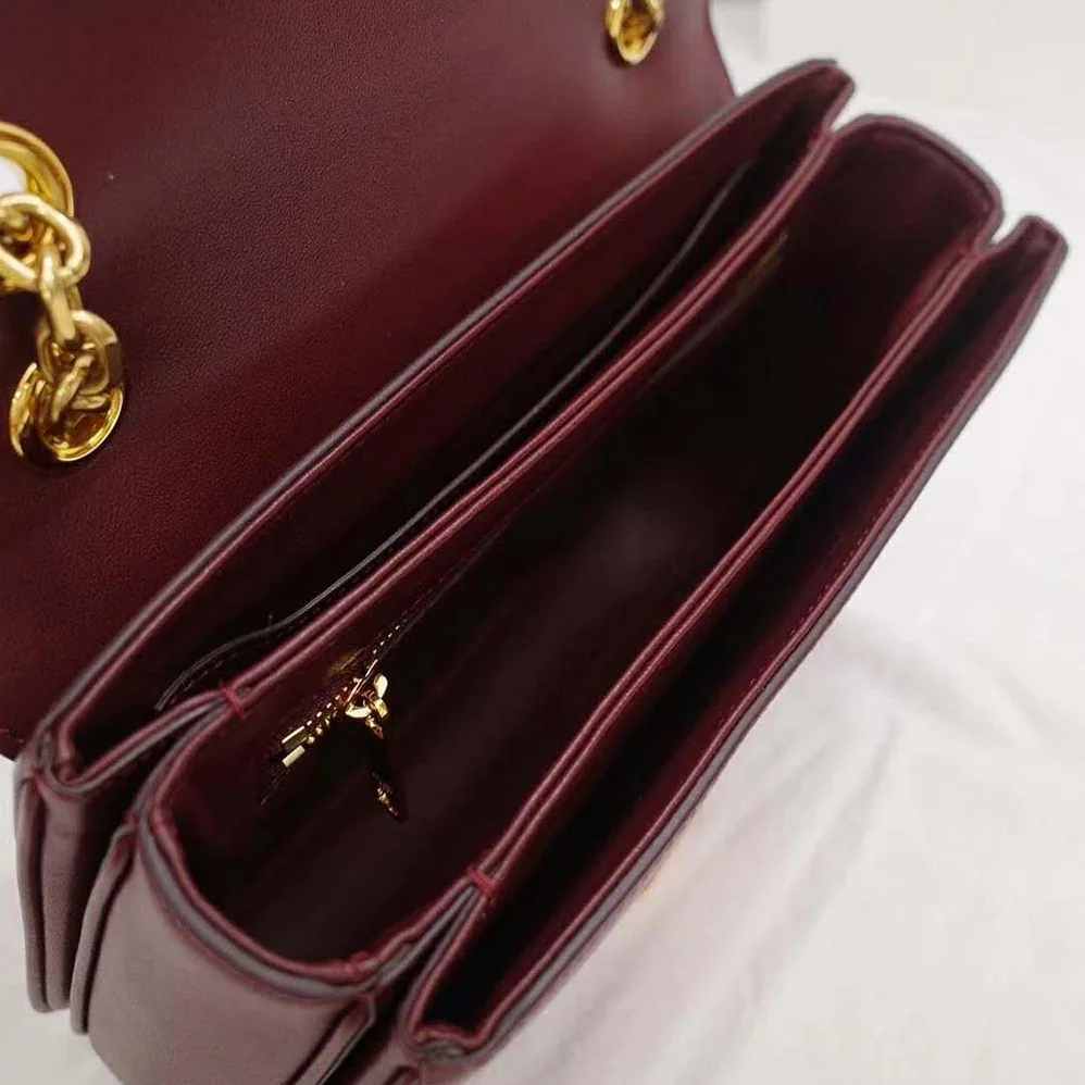 Celine Medium C Bag in Shiny Calfskin Leather for Women in Maroon Celine Medium C Bag in Shiny Calfskin Leather for Women in Maroon