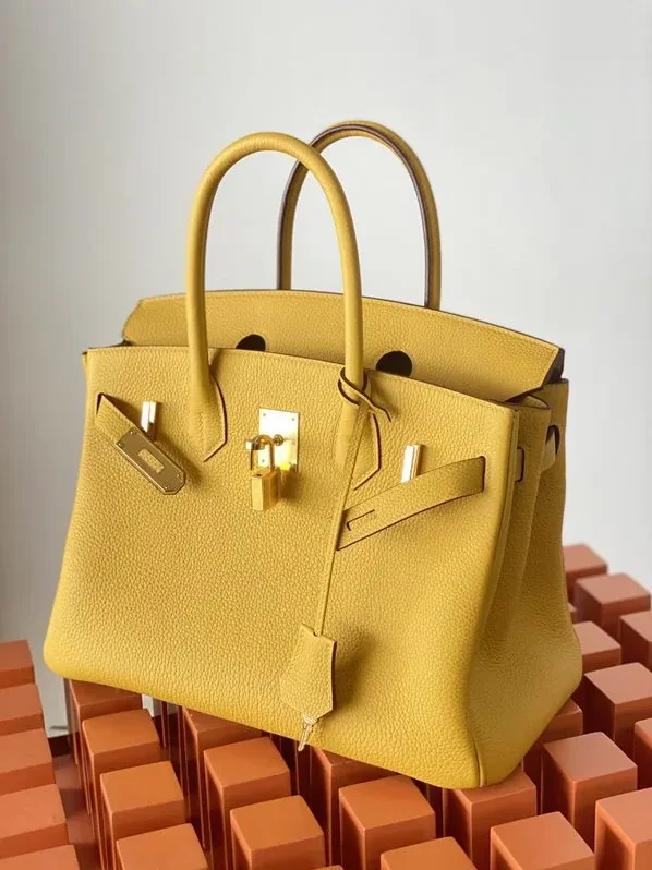 Hermes Birkin Nata Swift Yellow Gold Toned Hardware /