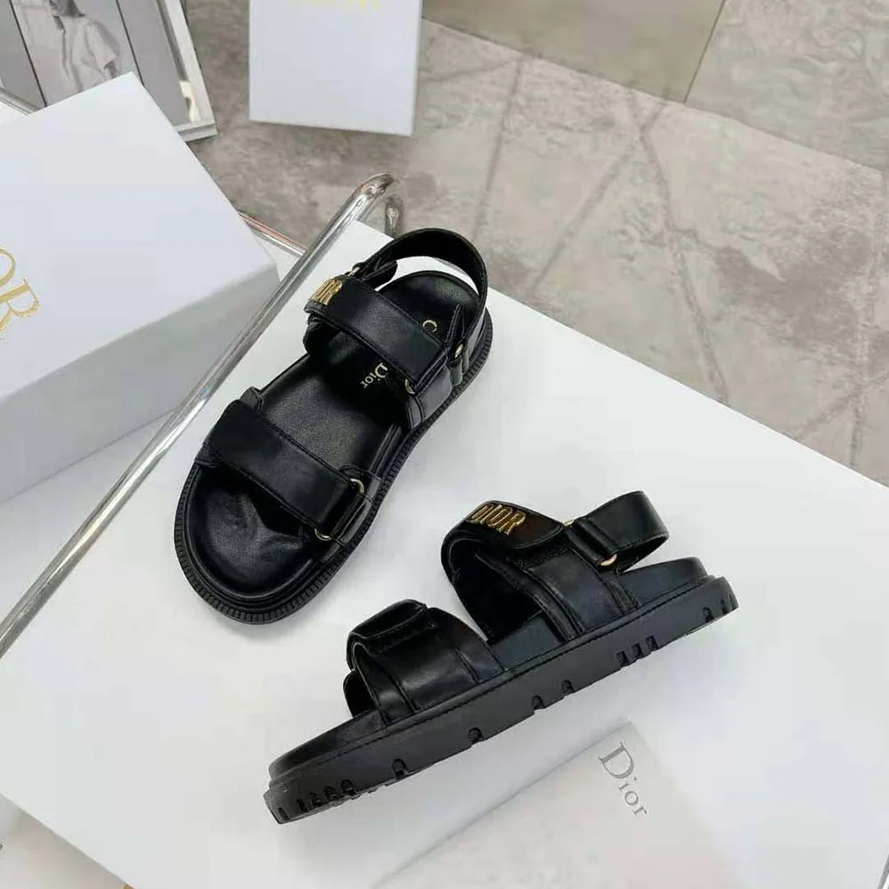 Dior Dioract Sandal Black Lambskin for Women Dior Dioract Sandal Black Lambskin for Women