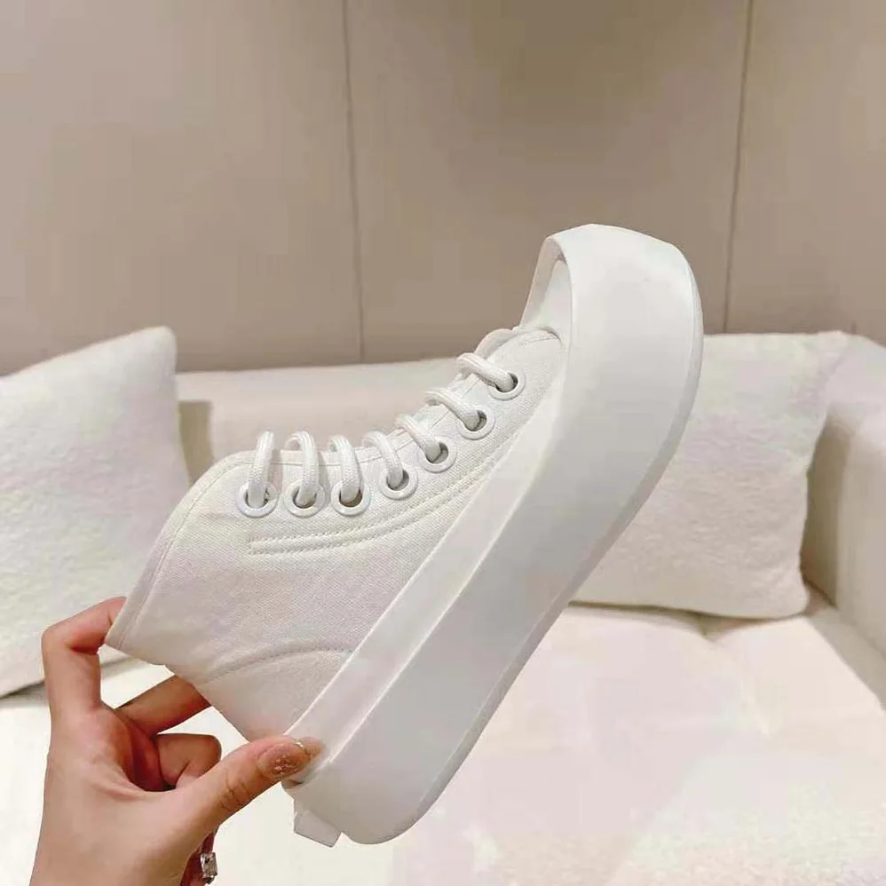Bottega Veneta Jumbo Sneaker Nylon High Top Lace-up Sneakers for Unisex in White Bottega Veneta Jumbo Sneaker Nylon High Top Lace-up Sneakers for Unisex in White