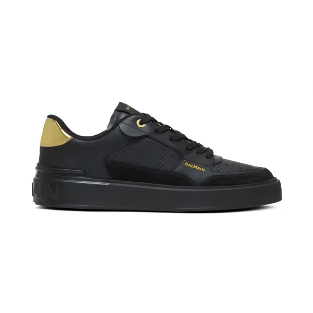 Balmain B Court Trainers in Calfskin for Unisex in Black