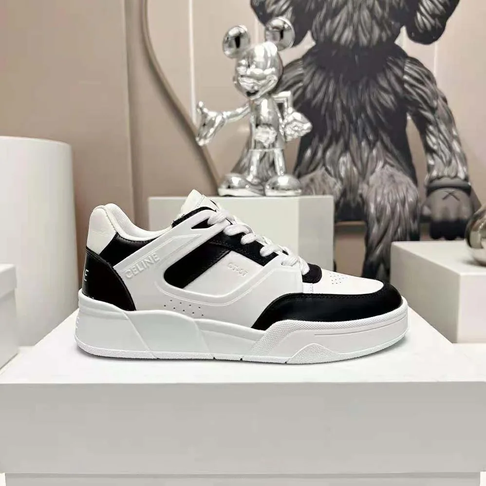 Celine CT-07 Celine Trainer Low Lace-up Sneaker in Calfskin for Men in Black