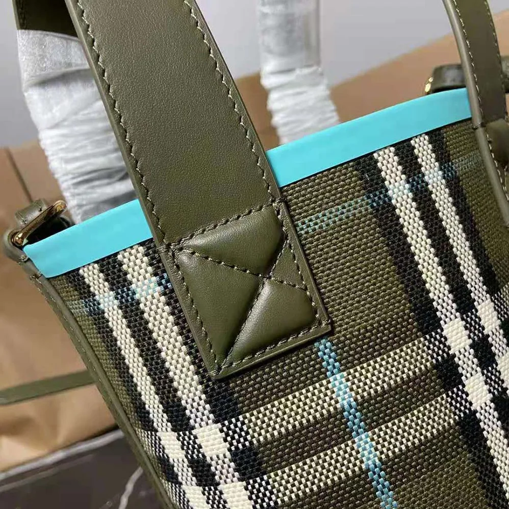 Burberry Mini London Tote Bag for Women in Blue Burberry Mini London Tote Bag for Women in Blue