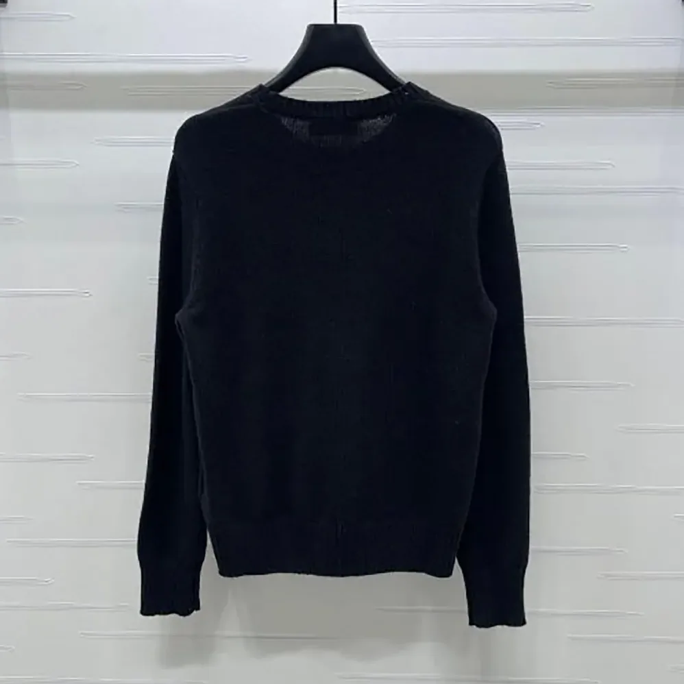 Miu Miu Cashmere Crew-Neck Sweater for Women in Black