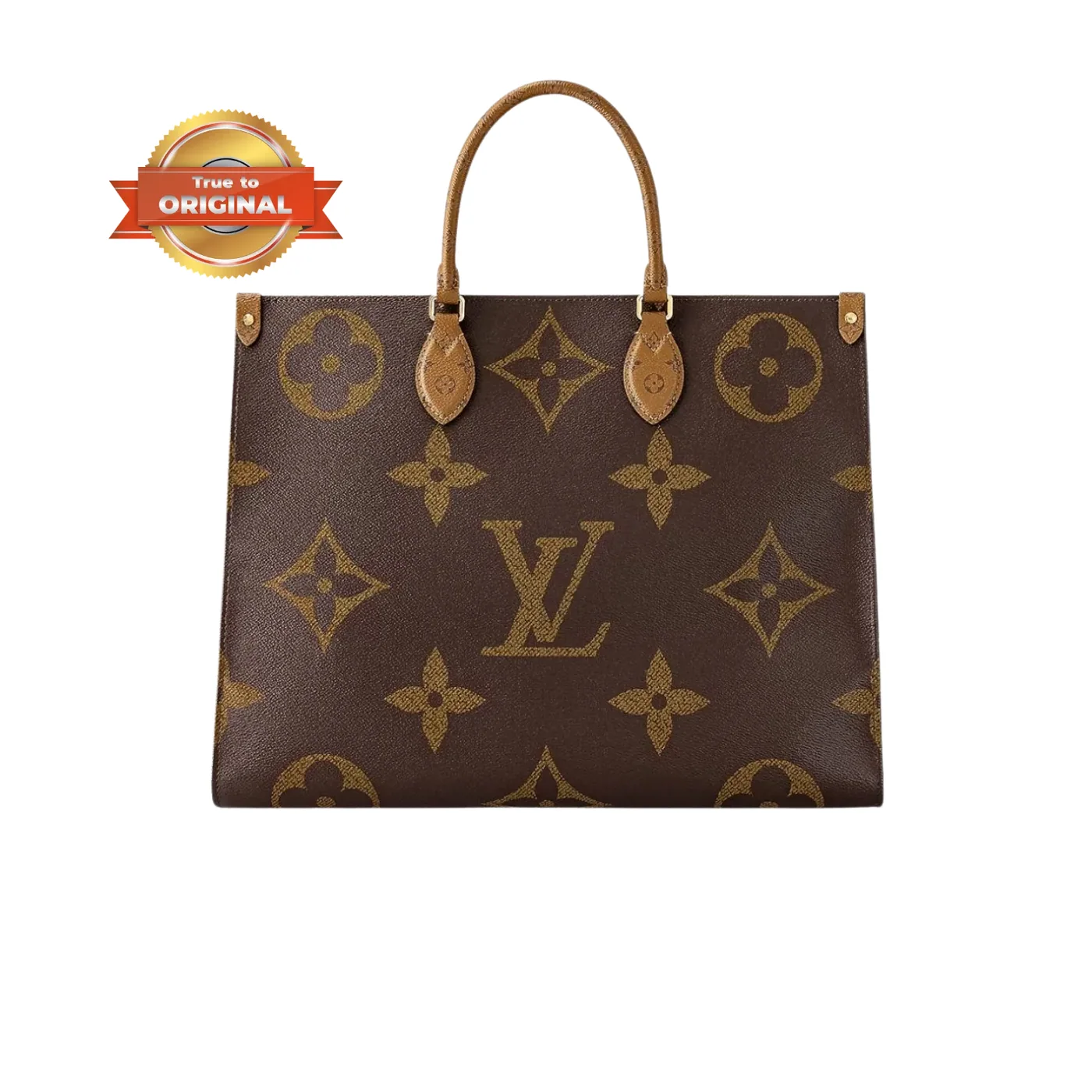 Louis Vuitton OnTheGo GM Tote Bag in Brown Gold Hardware