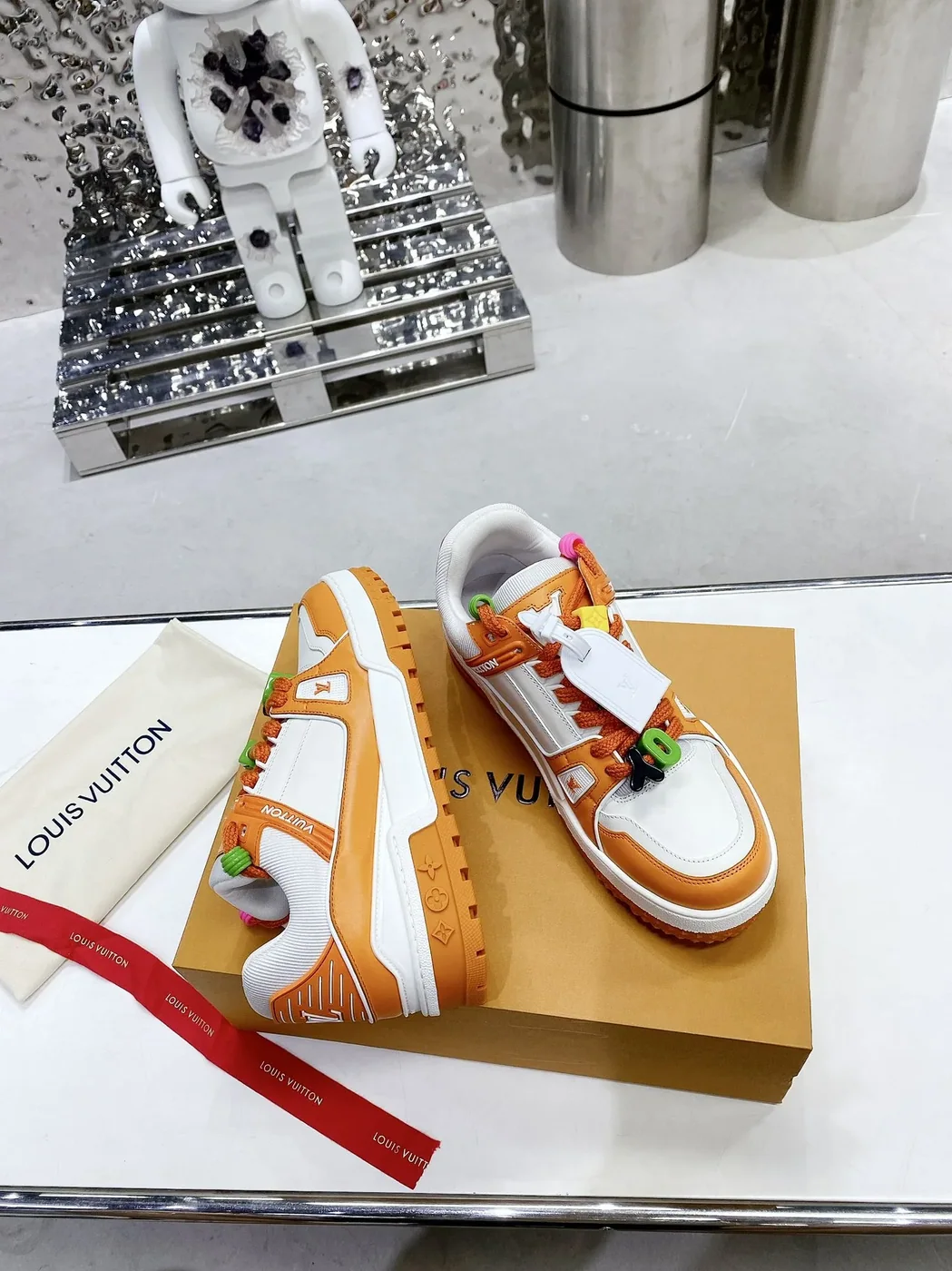 Louis Vuitton LV Trainer Sneaker Orange Louis Vuitton LV Trainer Sneaker Orange
