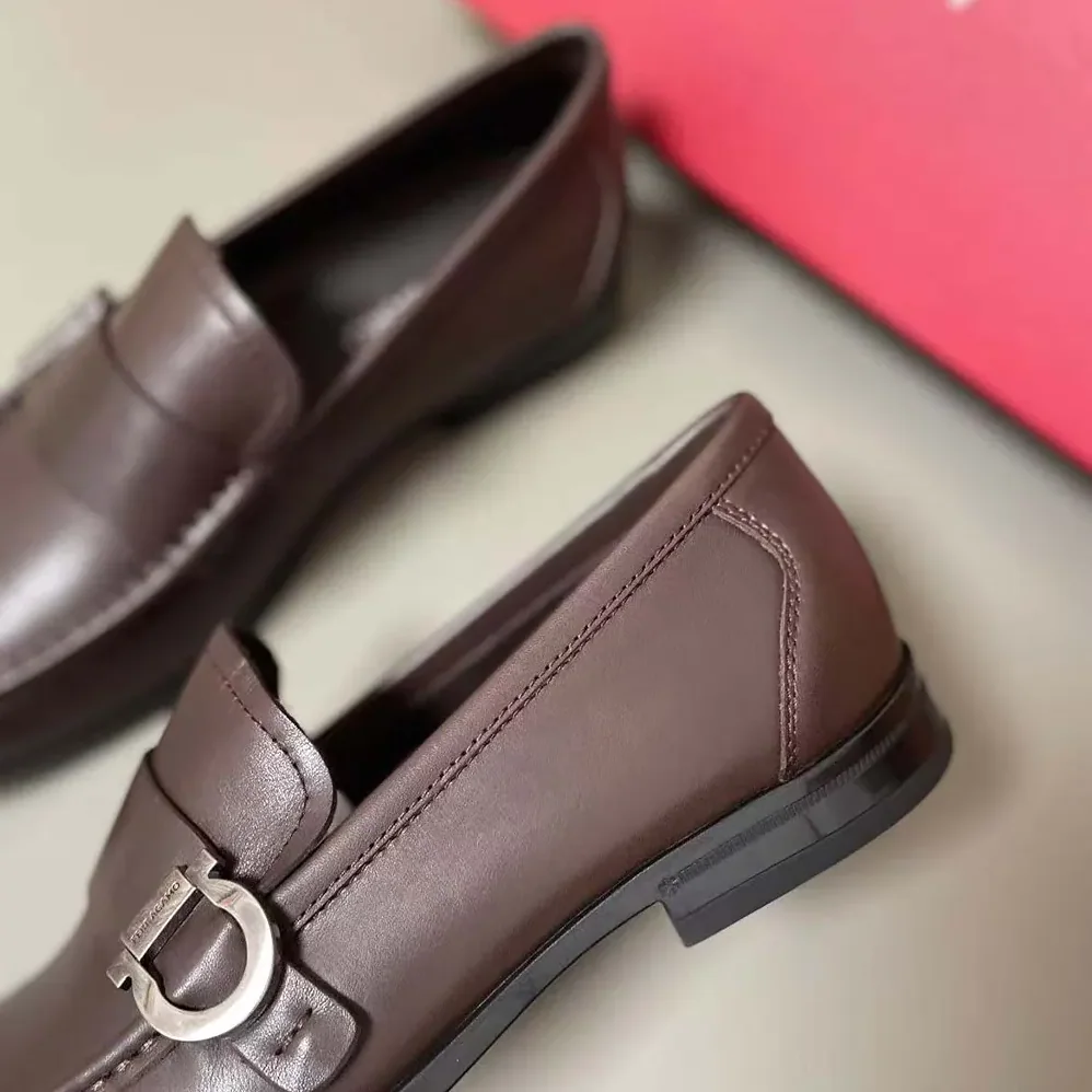 Salvatore Ferragamo Moccasin with Gancini Ornament for Men Salvatore Ferragamo Moccasin with Gancini Ornament for Men