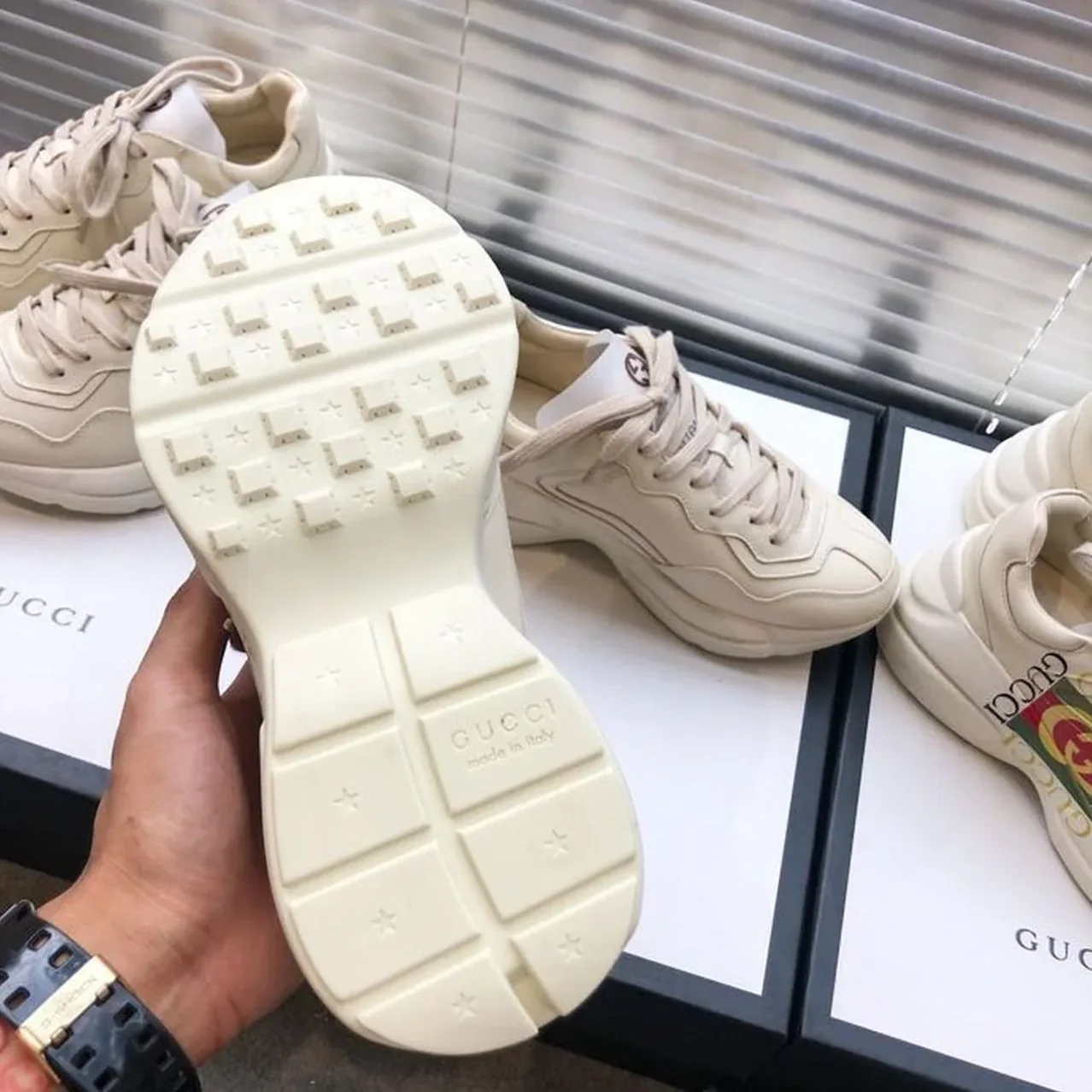 Gucci Rhyton Sneakers With Gucci White Ivory for Women Gucci Rhyton Sneakers With Gucci White Ivory for Women