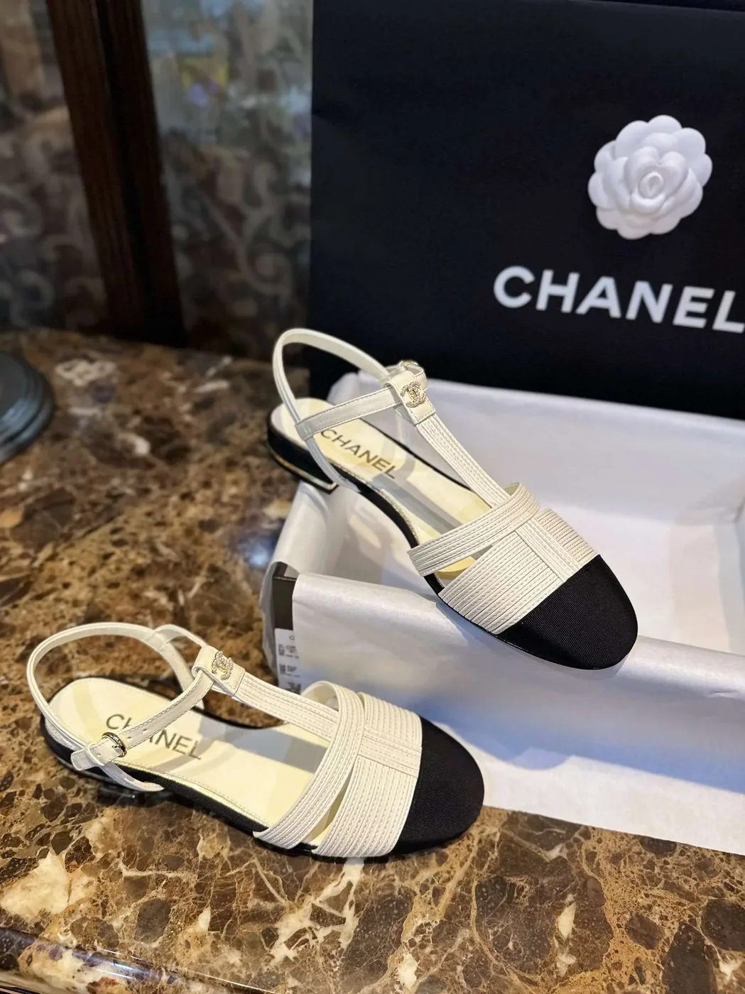Chanel Braided Flat Sandals White Chanel Braided Flat Sandals White