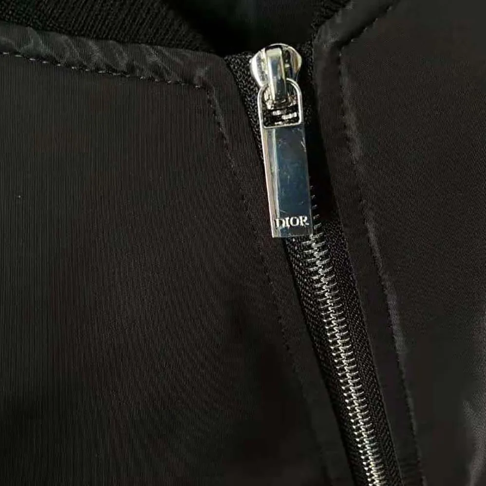 Dior Peter Doig Bomber Jacket Black Technical Satin for Men Dior Peter Doig Bomber Jacket Black Technical Satin for Men