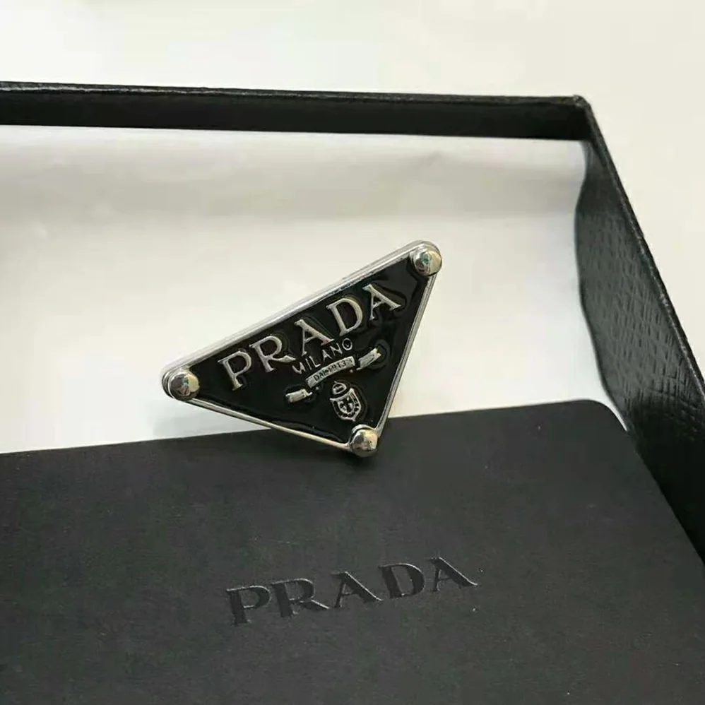 Prada Symbole Single Earring for Women in Black Prada Symbole Single Earring for Women in Black