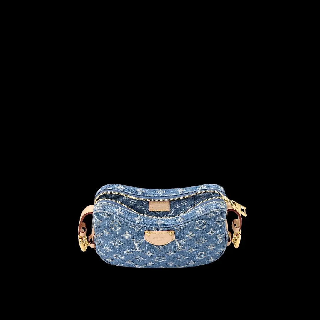 Louis Vuitton Croissant MM Blue Denim - 9.8 Inches /
