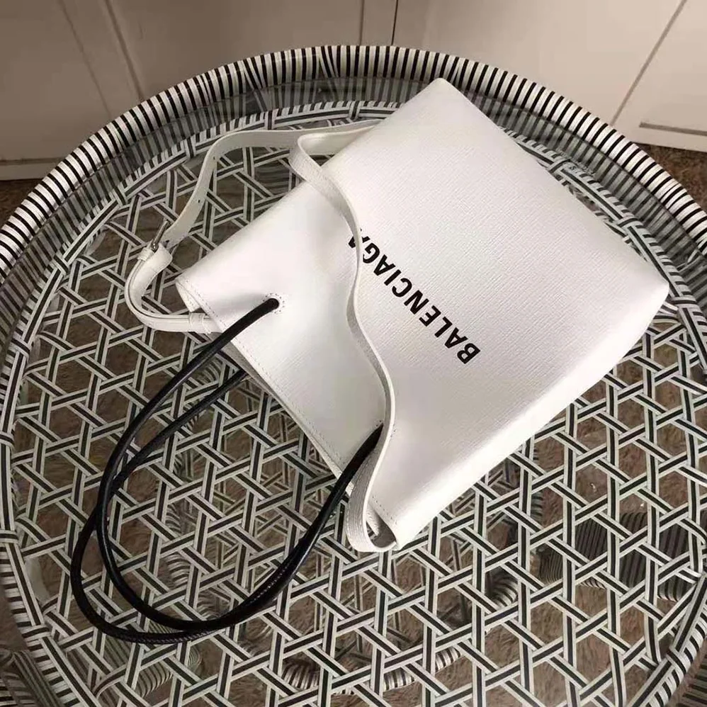 Balenciaga Shopping XXS North South Tote Bag in Squared Calfskin Bag for Women in White Balenciaga Shopping XXS North South Tote Bag in Squared Calfskin Bag for Women in White