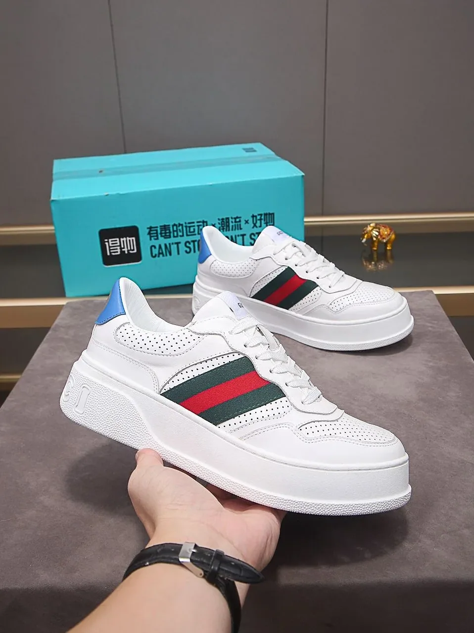 Gucci Sneaker With Web White for Men Gucci Sneaker With Web White for Men