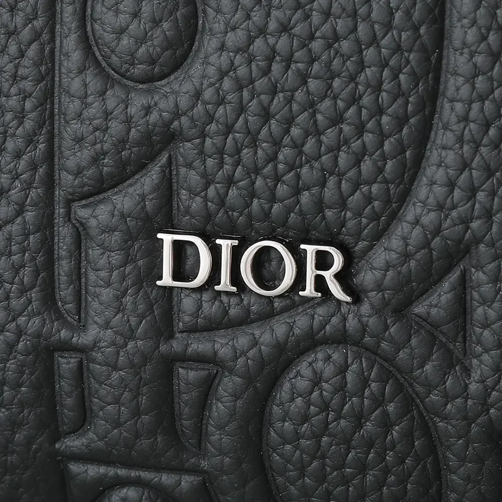 Dior Hit the Road Messenger Bag with Flap Black Dior Gravity Leather for Men