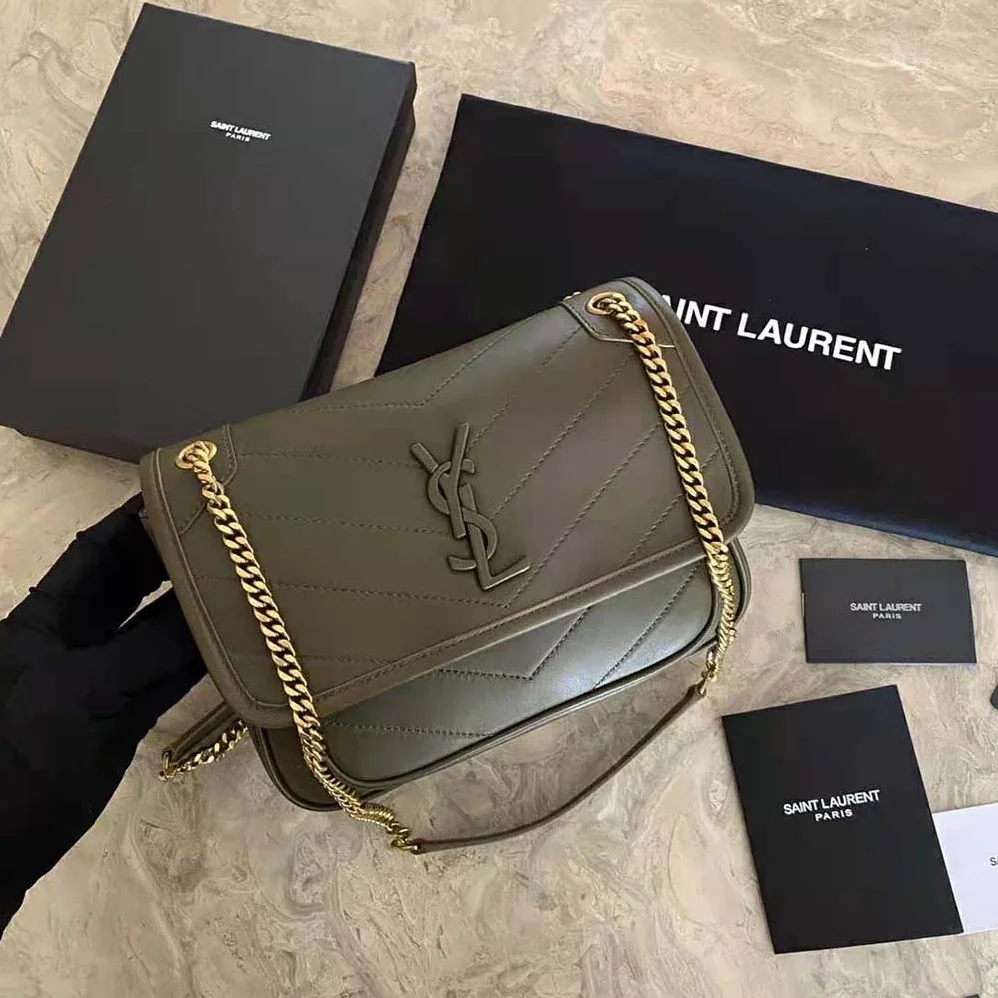 Saint Laurent YSL Niki Baby in Lambskin for Women in Dark Green Saint Laurent YSL Niki Baby in Lambskin for Women in Dark Green