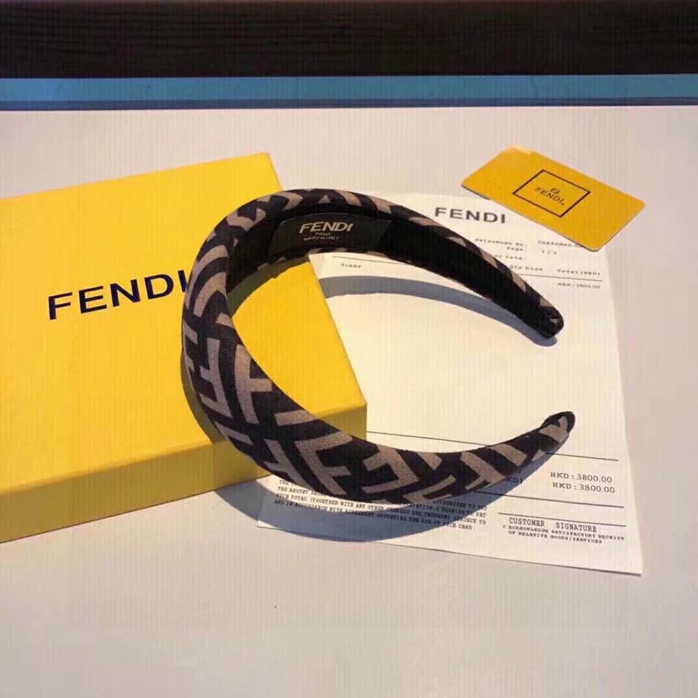 Fendi Headband in Brown Wool Cashmere and Silk for Women Fendi Headband in Brown Wool Cashmere and Silk for Women
