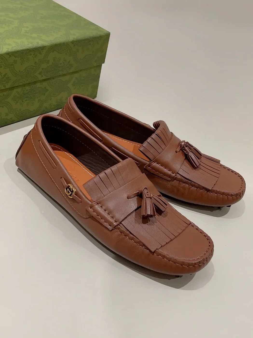 Gucci Loafer With Driver Interlocking G Brown for Men Gucci Loafer With Driver Interlocking G Brown for Men