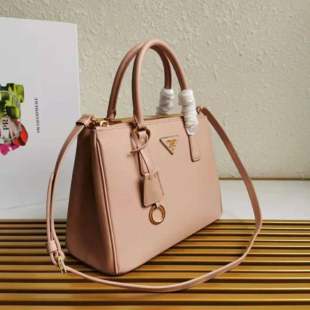 Prada Small Saffiano Leather Prada Galleria Bag for Women in Sandy