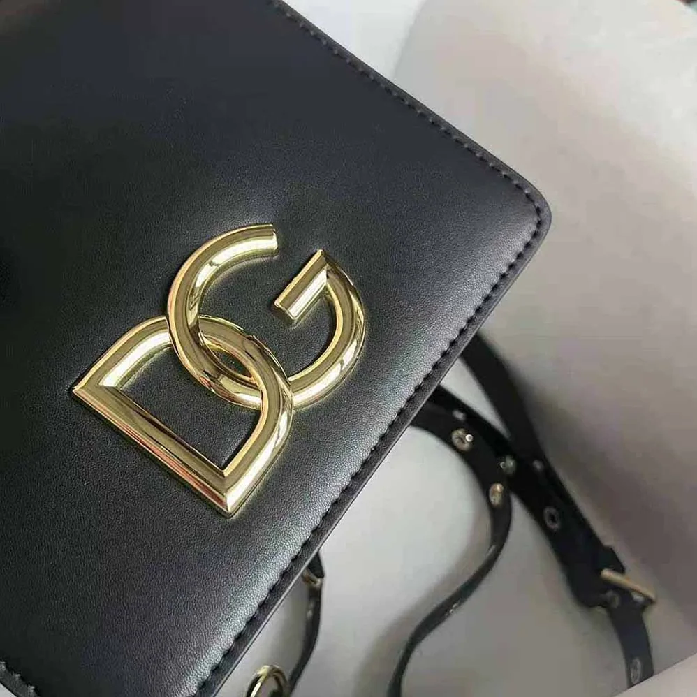 Dolce Gabbana D&G Calfskin Crossbody 3.5 Bag for Women in Black