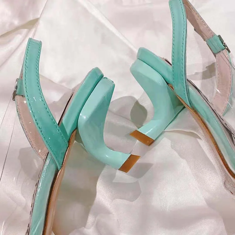 Roger Vivier Virgule Strass Buckle Slingback Pumps in PVC for Women in Lime Roger Vivier Virgule Strass Buckle Slingback Pumps in PVC for Women in Lime