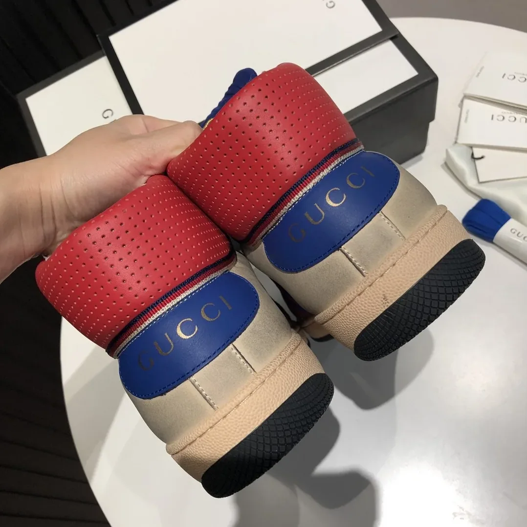 Gucci Screener High for Men in Top White Red Blue
