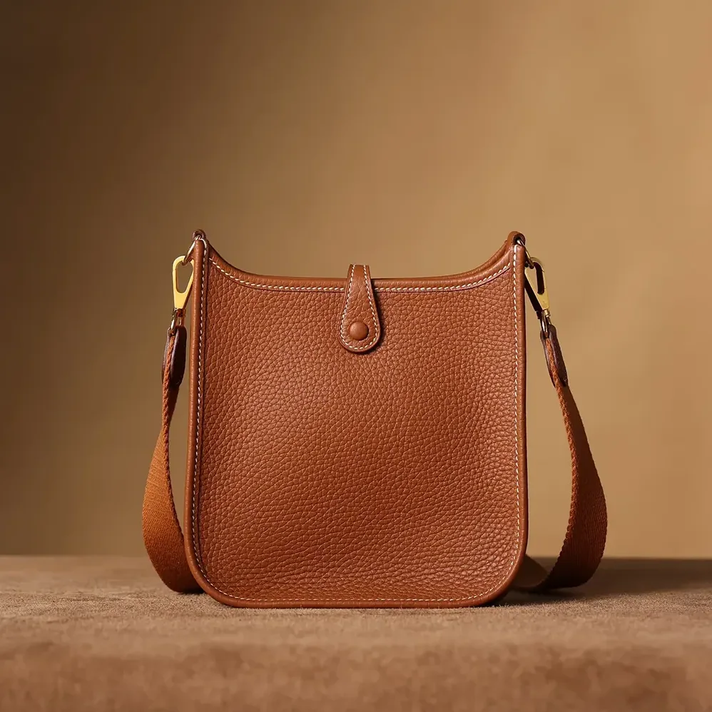 Hermes Evelyne 16 Amazone in Clemence Leather for Women in Brown/Gold