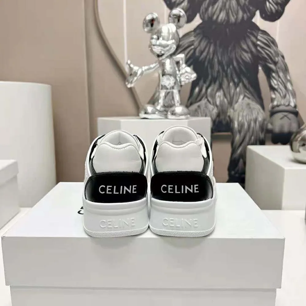 Celine CT-07 Celine Trainer Low Lace-up Sneaker in Calfskin for Men in Black