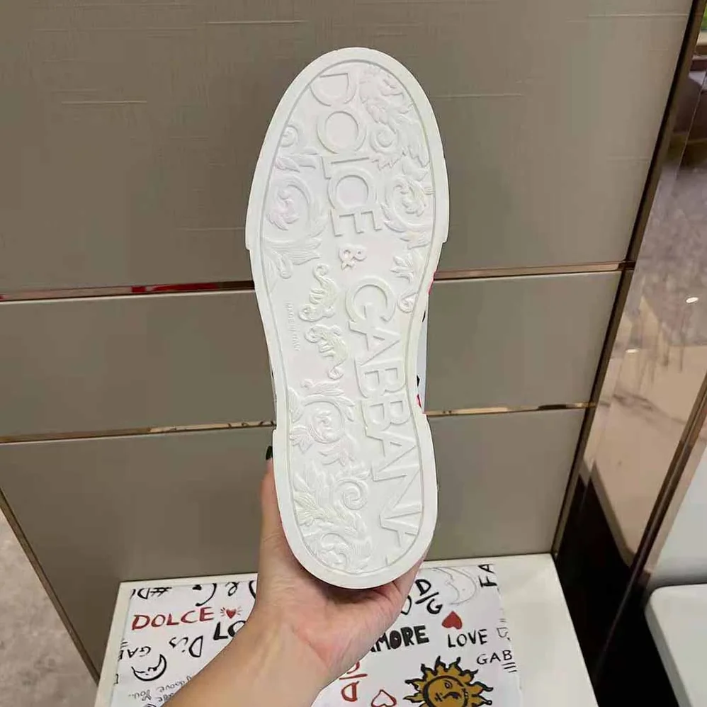 Dolce Gabbana D&G Limited Edition Portofino Sneakers for Unisex in Red Dolce Gabbana D&G Limited Edition Portofino Sneakers for Unisex in Red