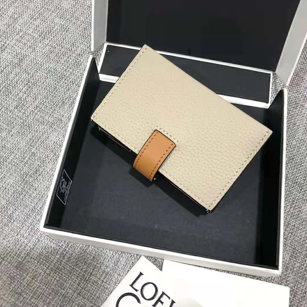 Loewe Accordion Cardholder in Soft Grained Calfskin for Women in White Loewe Accordion Cardholder in Soft Grained Calfskin for Women in White
