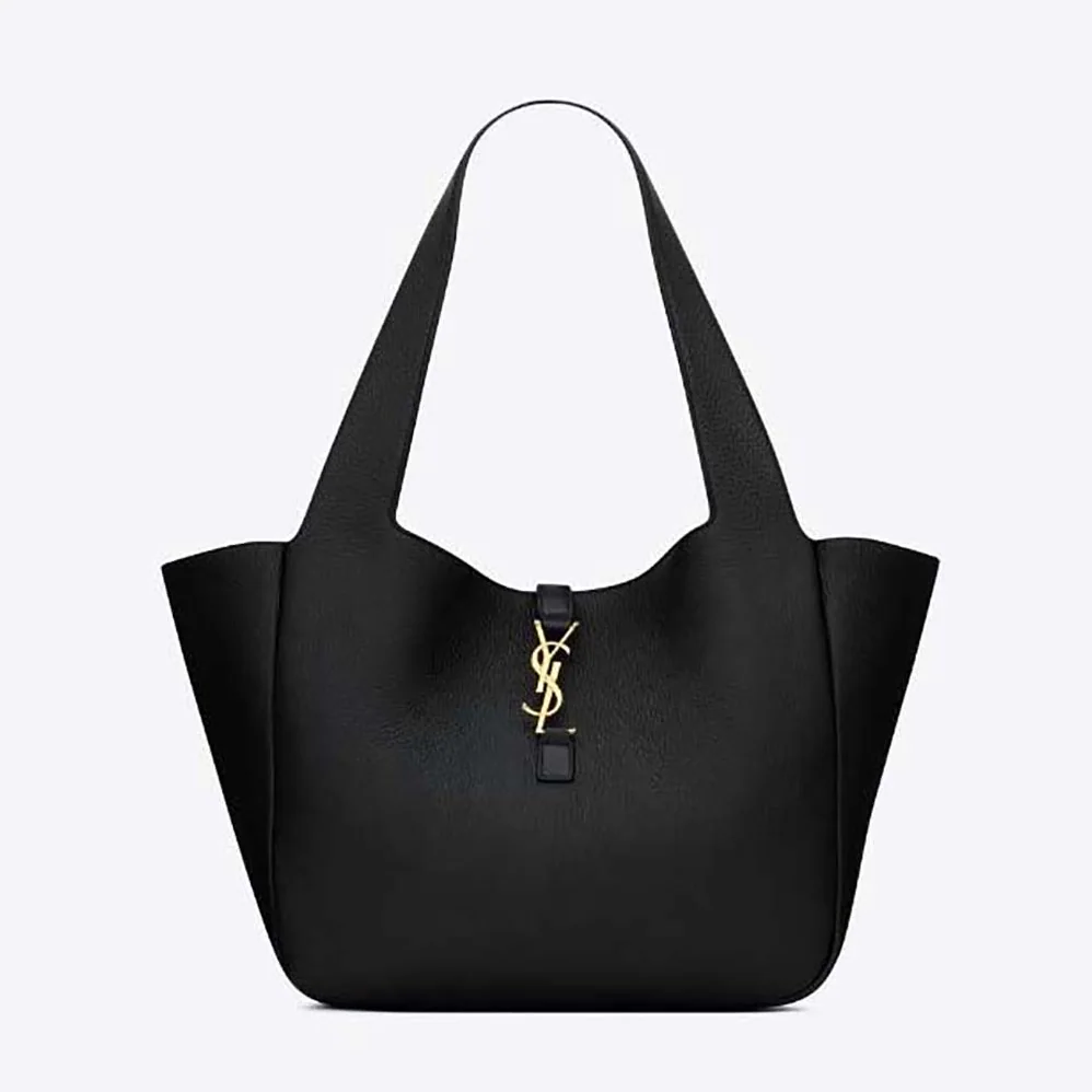 Saint Laurent YSL Bea in Grained Leather for Women in Black Saint Laurent YSL Bea in Grained Leather for Women in Black