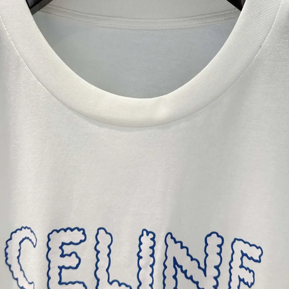 Celine Loose T-Shirt In Cotton Jersey for Men in White Celine Loose T-Shirt In Cotton Jersey for Men in White