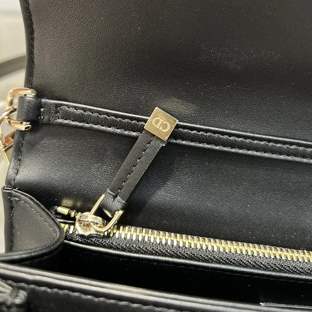 Dior My Dior Top Handle Bag Black Cannage Lambskin for Women
