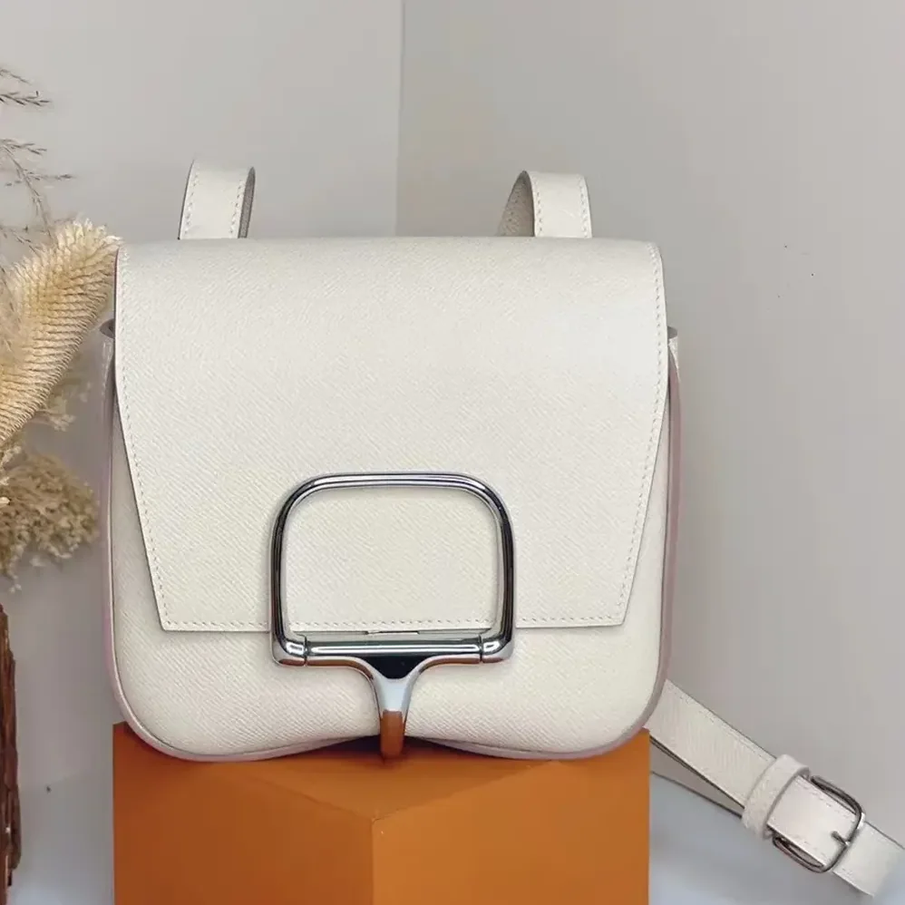 Hermes Della Cavalleria Mini Bag Epsom Leather for Women in White/Silver Hermes Della Cavalleria Mini Bag Epsom Leather for Women in White/Silver