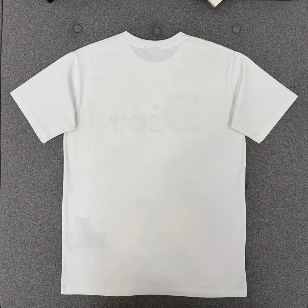 Dior Reverse T-Shirt Relaxed Fit White Cotton Jersey for Women Dior Reverse T-Shirt Relaxed Fit White Cotton Jersey for Women