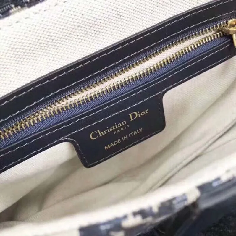 Dior Saddle Bag in Blue Canvas for Women Dior Saddle Bag in Blue Canvas for Women