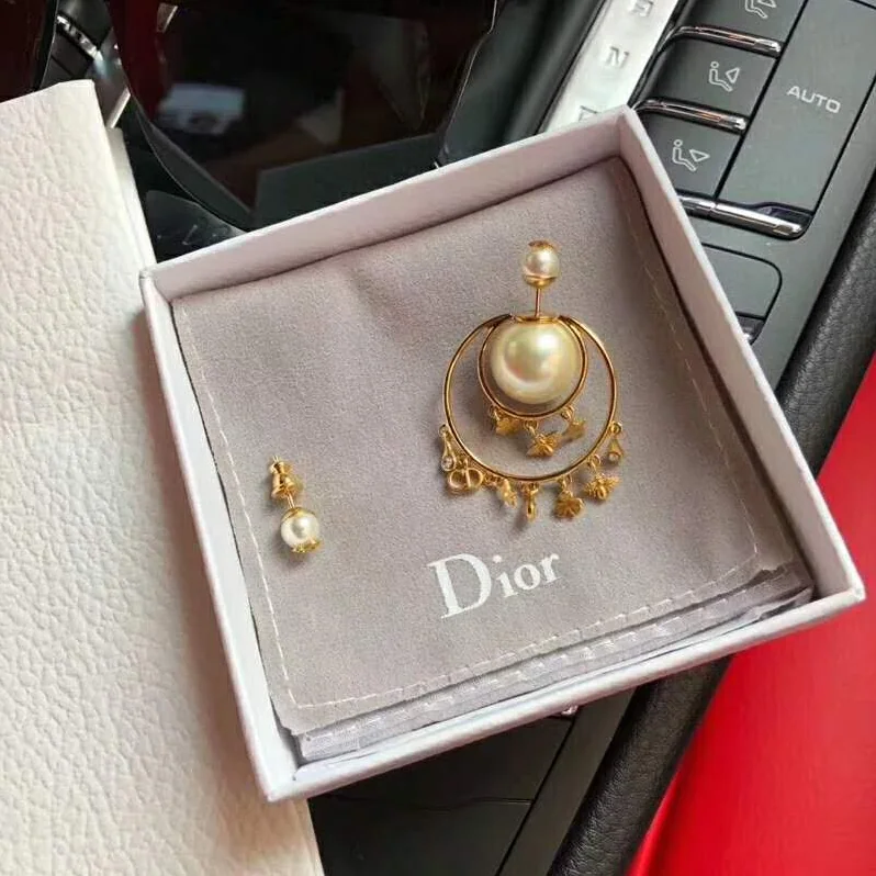 Dior Dior Tribales Asymmetric Earrings for Women in Gold