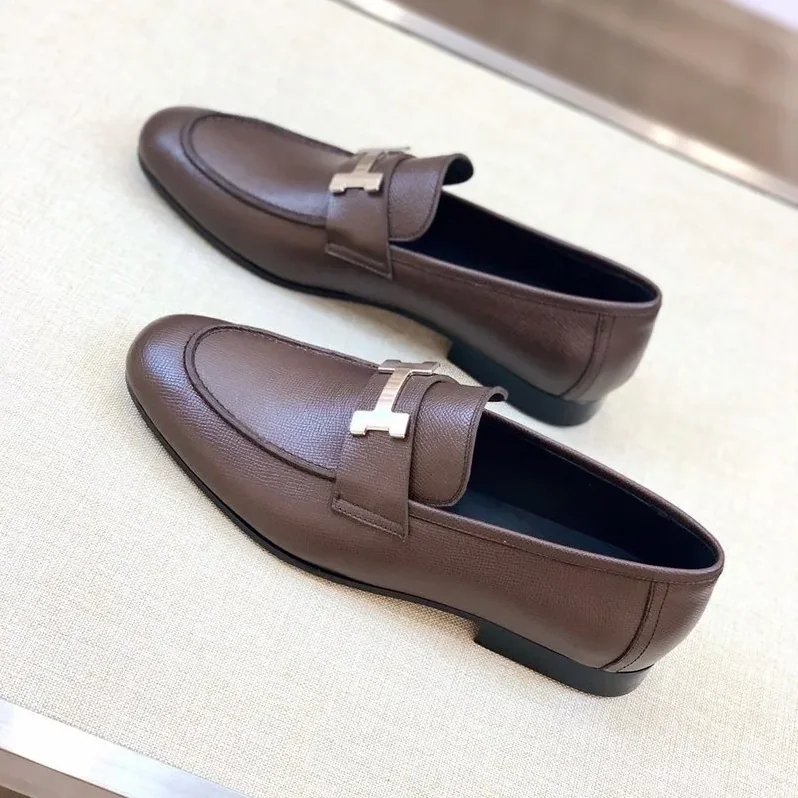 Hermes Paris Loafers Brown
