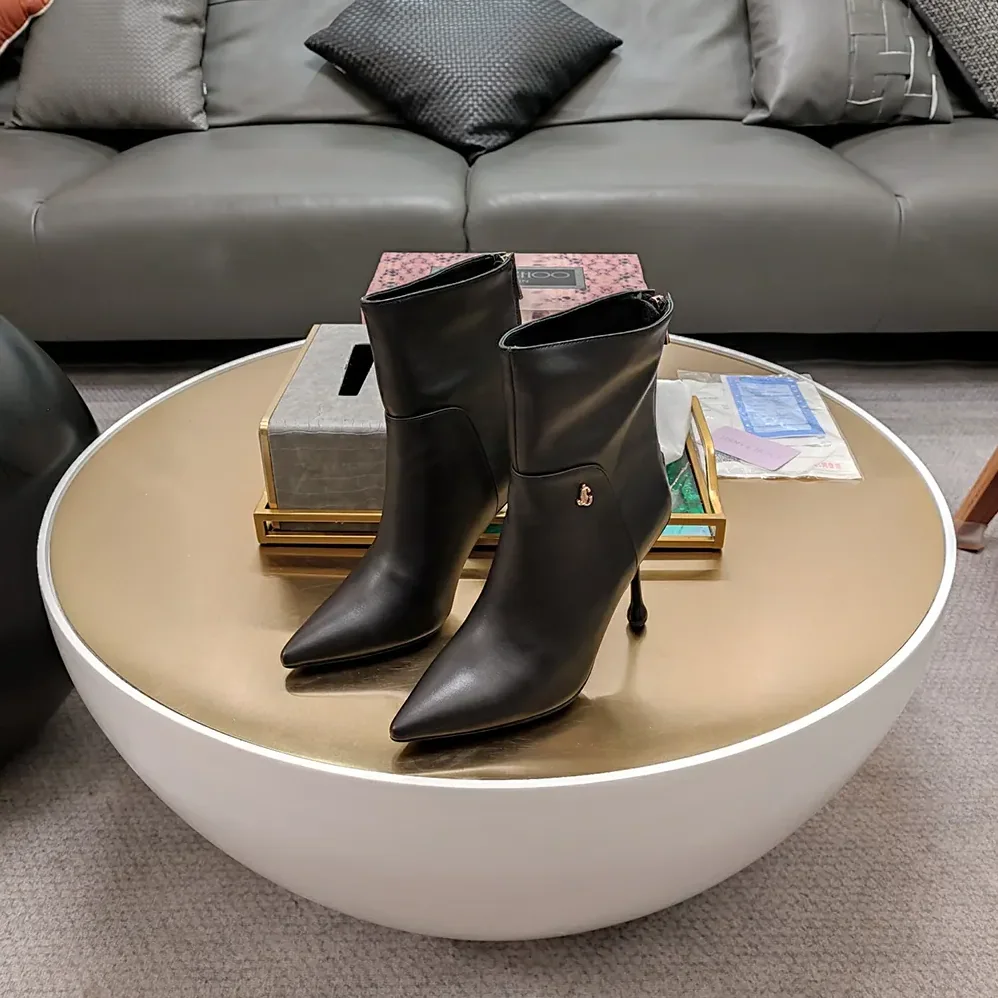 Jimmy Choo Cycas Ankle Boot 80 Black Nappa Leather Ankle Boots for Women
