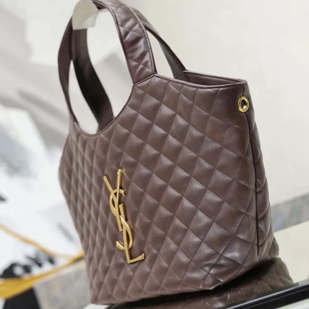 Saint Laurent YSL Icare Medium In Quilted Nappa Burgundy for Women Saint Laurent YSL Icare Medium In Quilted Nappa Burgundy for Women