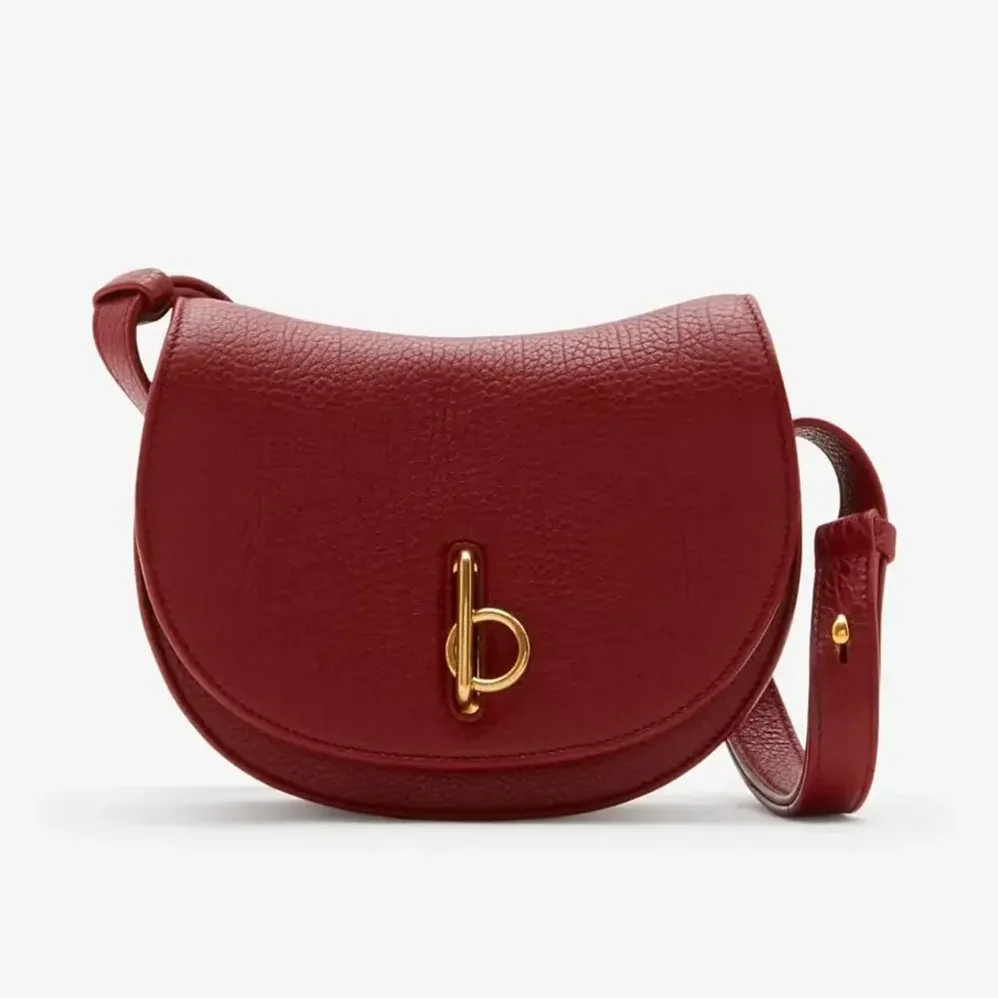 Burberry Mini Rocking Horse Bag for Women in Maroon Burberry Mini Rocking Horse Bag for Women in Maroon