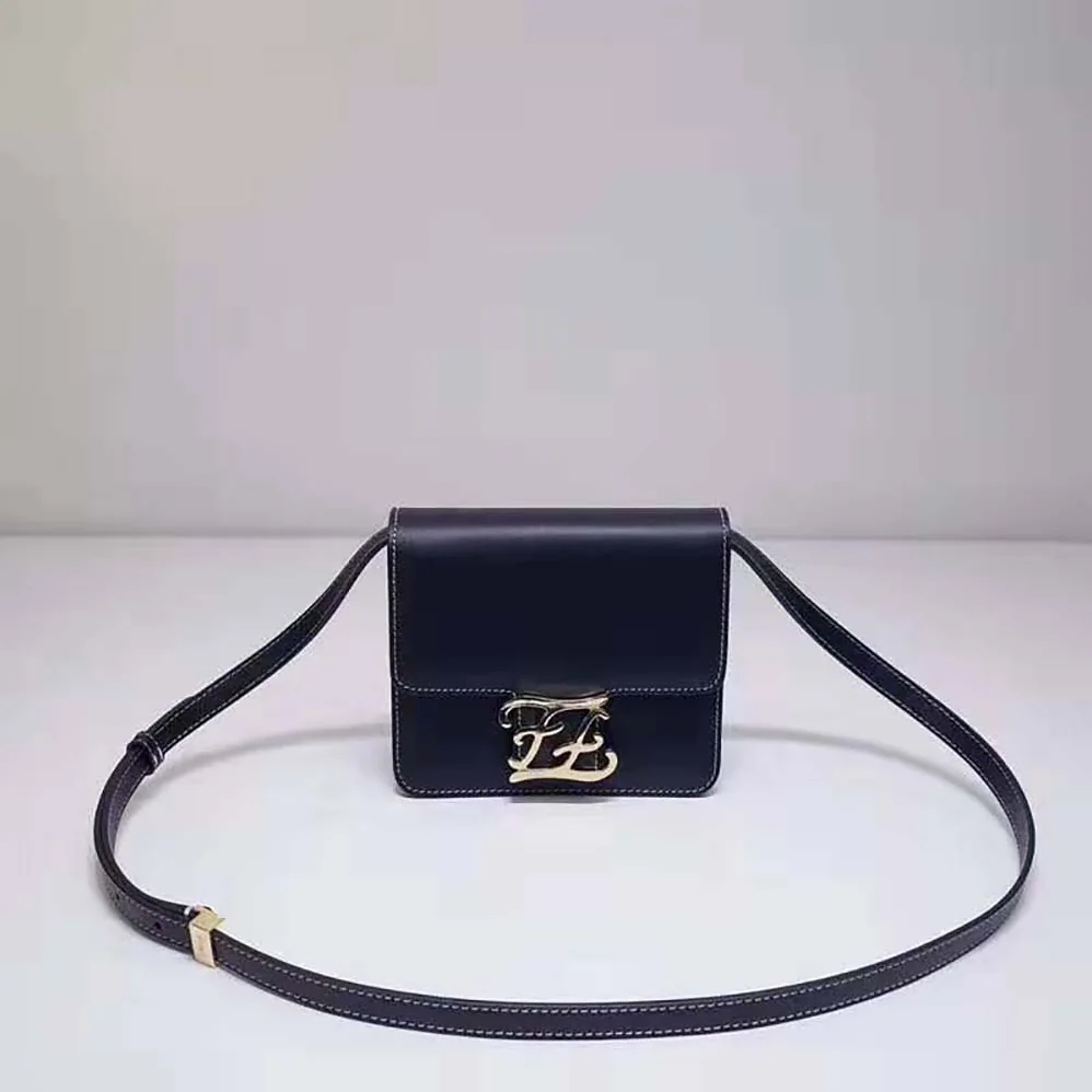 Fendi Kaligraphy Black Leather Bag for Women