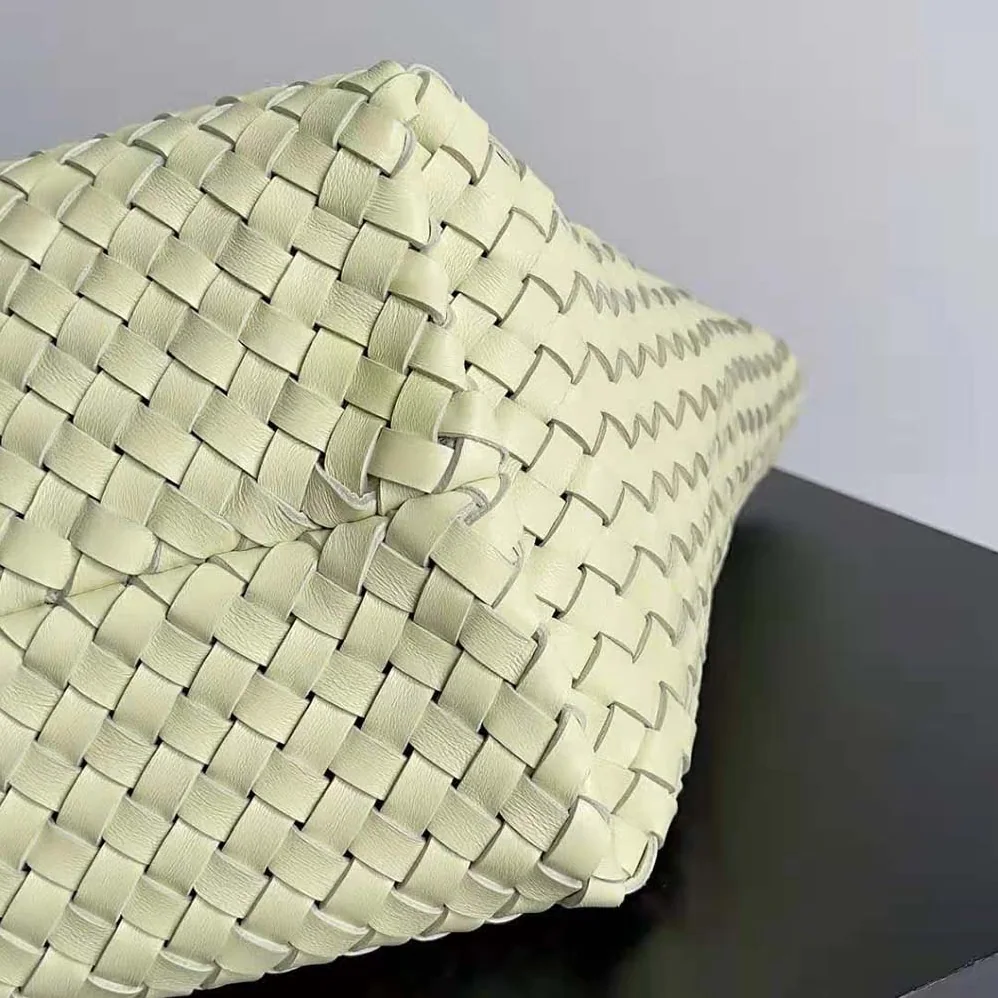 Bottega Veneta Medium Cabat Leather Tote Bag for Women in Lime Bottega Veneta Medium Cabat Leather Tote Bag for Women in Lime