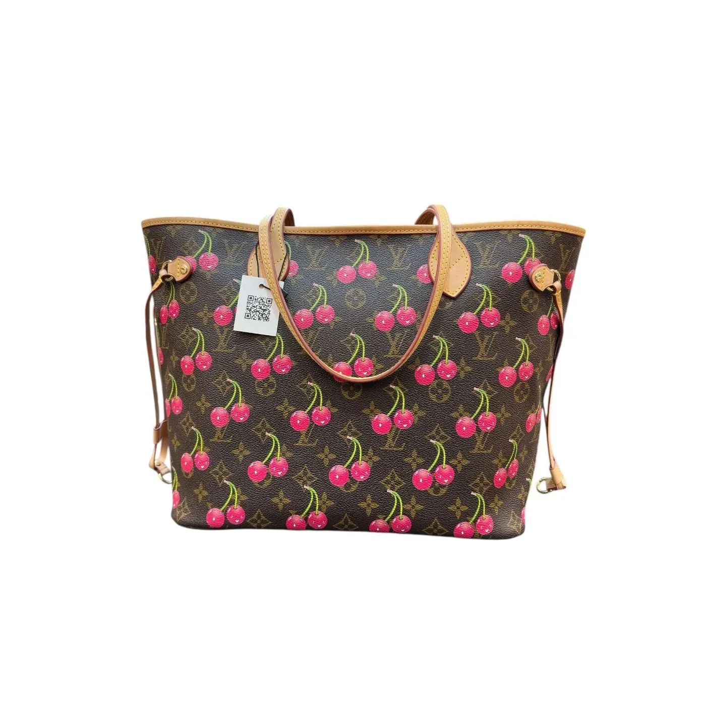 Cherry Monogram Neverfull MM Style Tote Bag