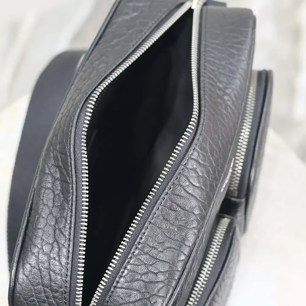 Saint Laurent YSL City Saint Laurent Camera Bag in Grained Leather for Unisex in Black