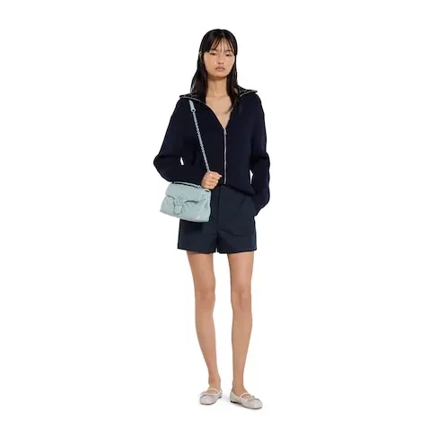 Gucci Marmont Small Shoulder Bag / Icy Blue Matelasse Light Blue Hardware