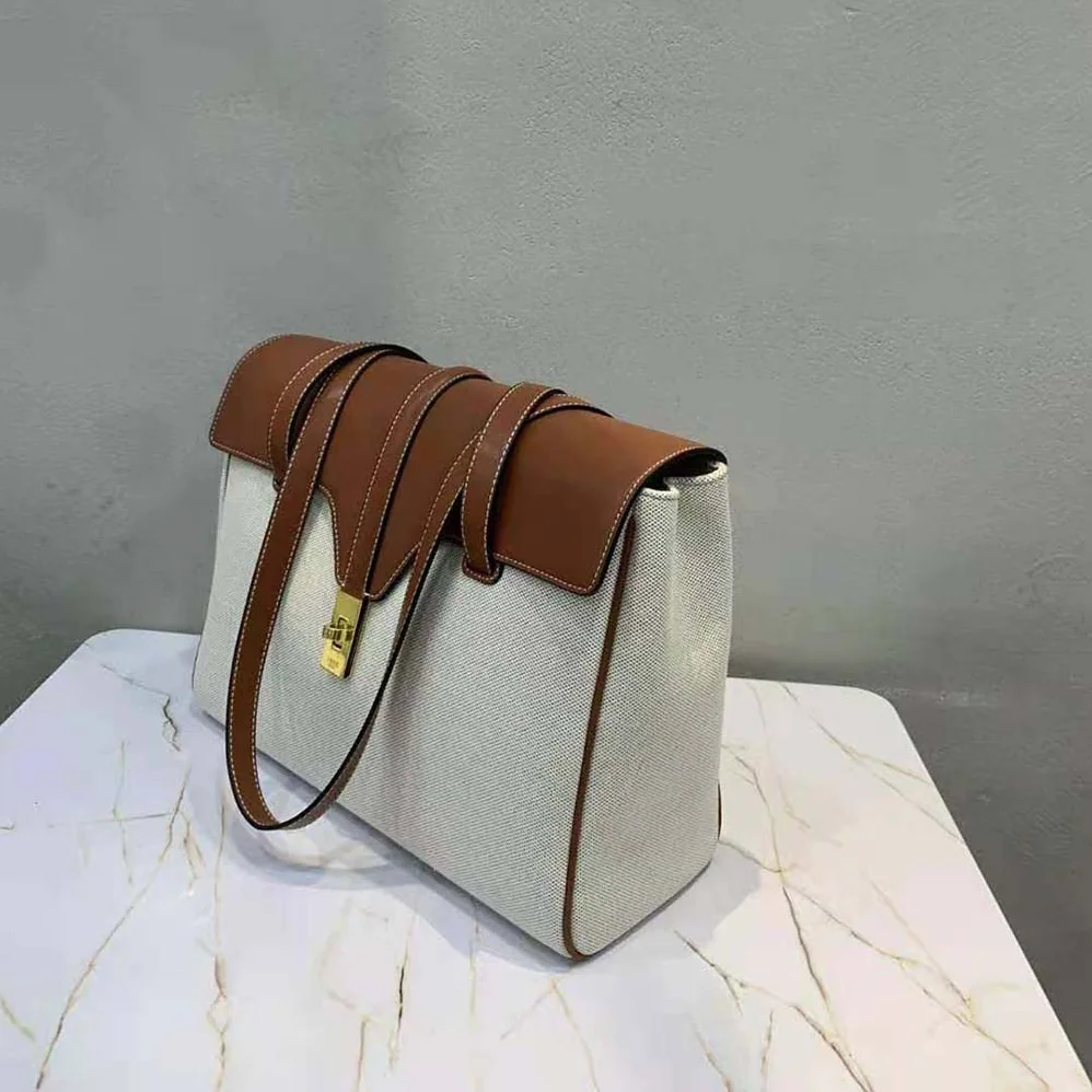 Celine Medium Soft 16 Bag in Textile and Calfskin for Women Celine Medium Soft 16 Bag in Textile and Calfskin for Women