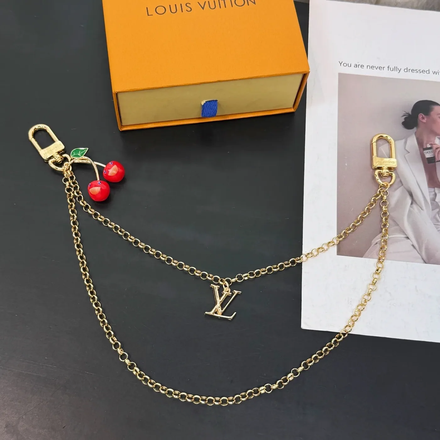 Louis Vuitton LV x TM Cerise Bag Chain Gold in Toned