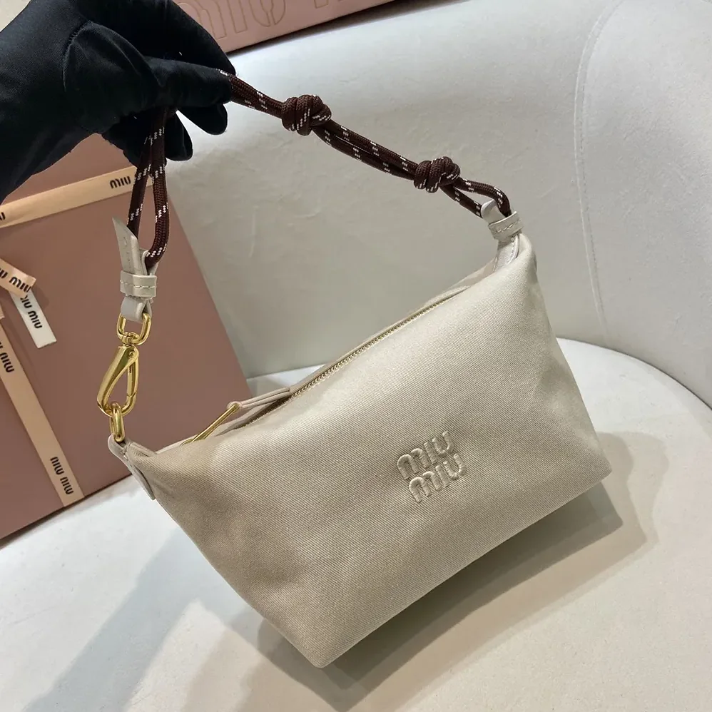 Miu Miu Gabardine Pouch for Women in White
