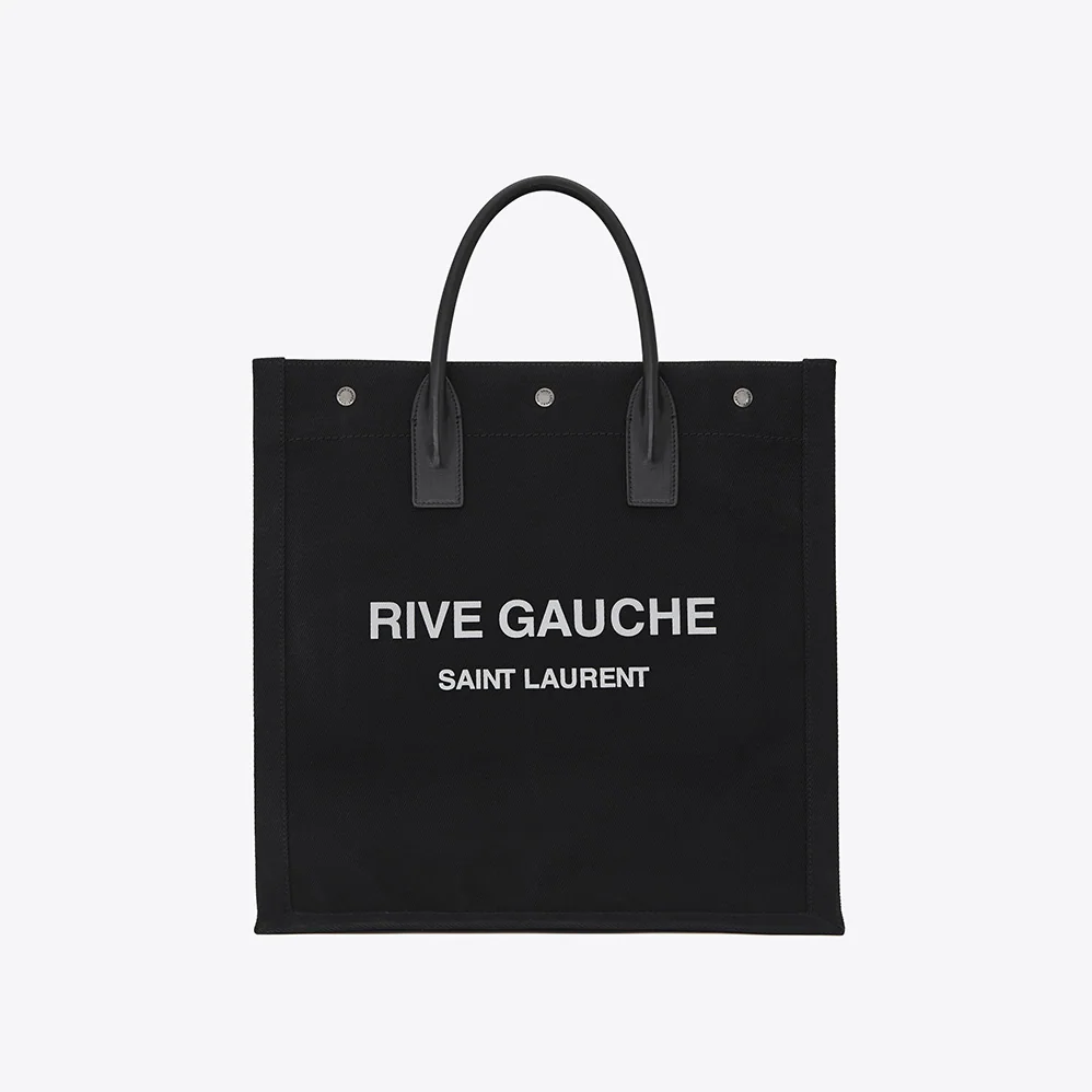 Saint Laurent YSL Rive Gauche N/S Shopping Bag in Cotton for Women Saint Laurent YSL Rive Gauche N/S Shopping Bag in Cotton for Women